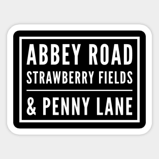 Abbey Road & Famous music streets Sticker